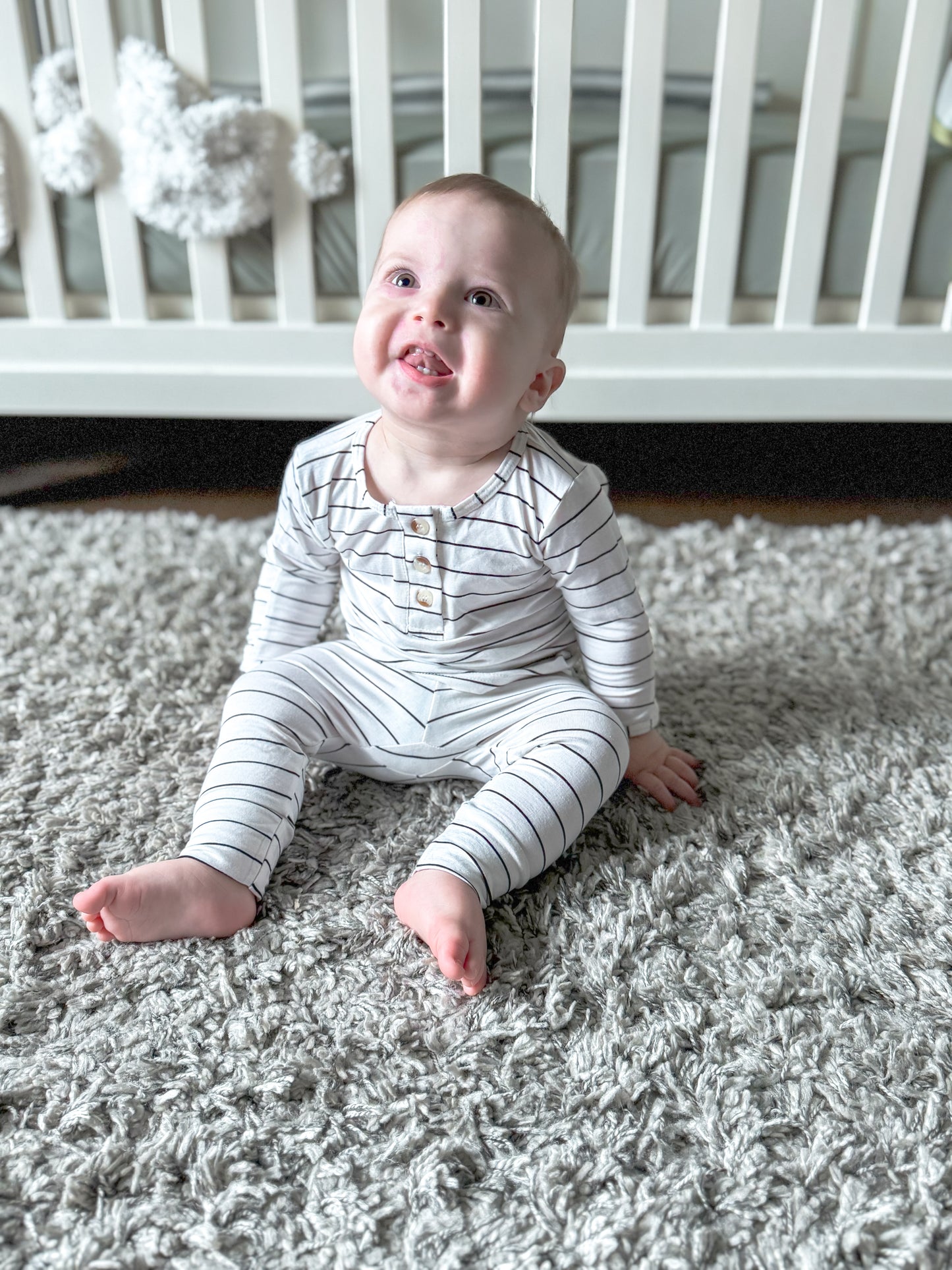 Black & White Stripe Bamboo 2pc